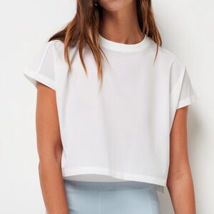 Travis Matthew Light Tech Fabric White Crop Top For Women Size XS